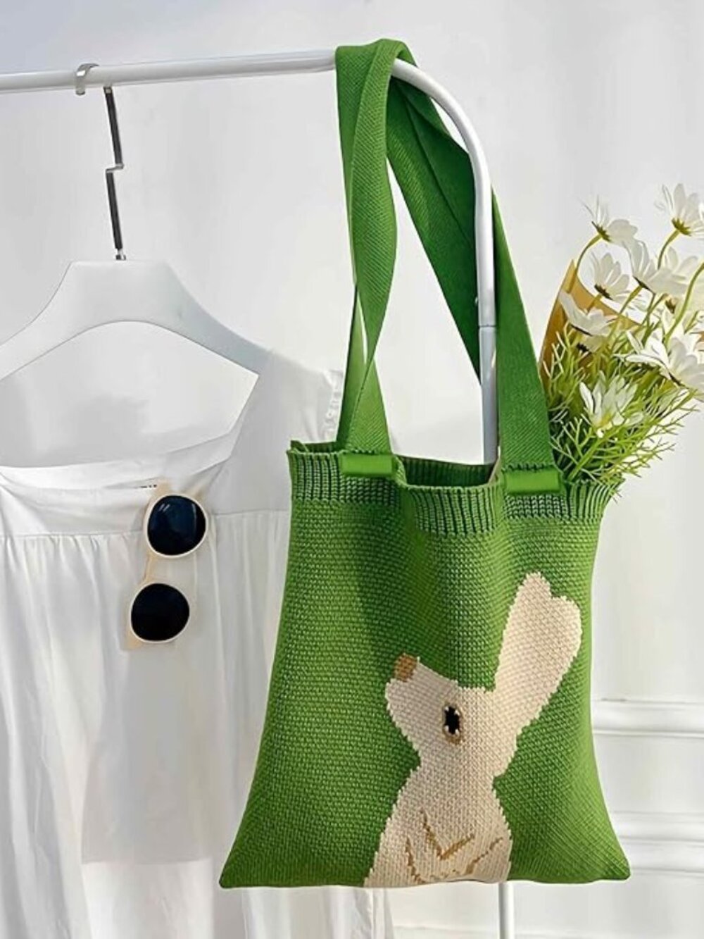 Cute bunny tote bag